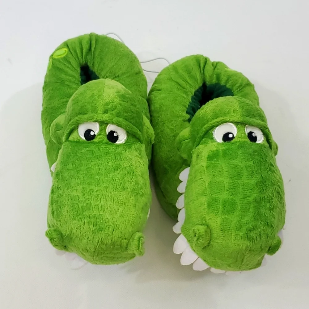 Disney Pixar Rex Dinosaur plush kids slippers US 7/8